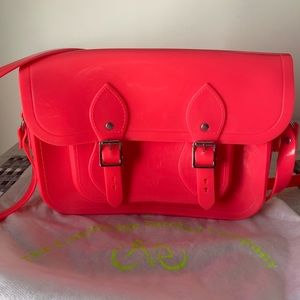Neon Pink Melissa + Cambridge Satchel Messenger Bag